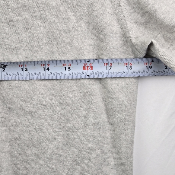 J. Crew Outlet Sz M Gray Short-sleeve cotton-cashmere-blend sweater-polo - Picture 8 of 10